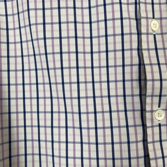 Bonobos Purple & Blue Plaid Button Down Long Sleeve Shirt Dress Shirt size 16.5 - Picture 4 of 9